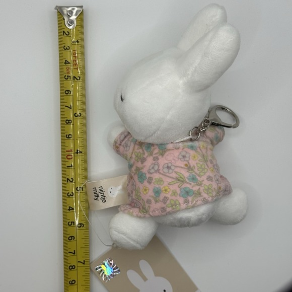 NWT Miffy Nijntje Pink Floral Dress Plush Sleeping Bag Charm Keychain 4.5" Korea - Picture 7 of 8